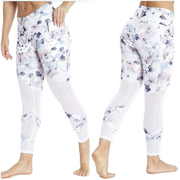 Bally Pants - Bally Floral Ankle Leggings with Pockets